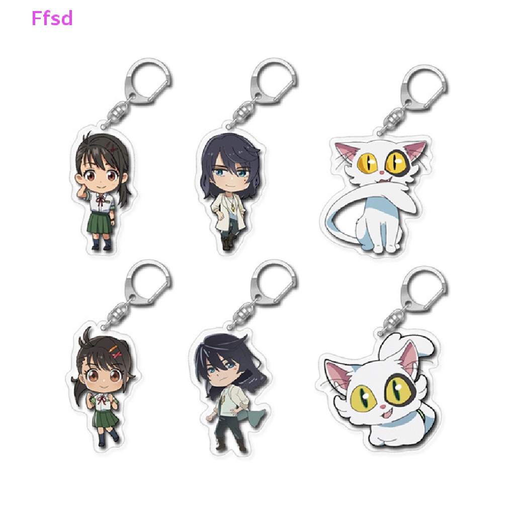 {Ffsd} Móc Chìa Khóa Acrylic Hai Mặt Trong Suốt Họa Tiết Hoạt Hình Anime