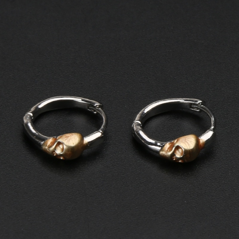 1 Cặp Bông Tai Hình Đầu Lâu Phong Cách Gothic Punk Cổ Điển Cho Nữ