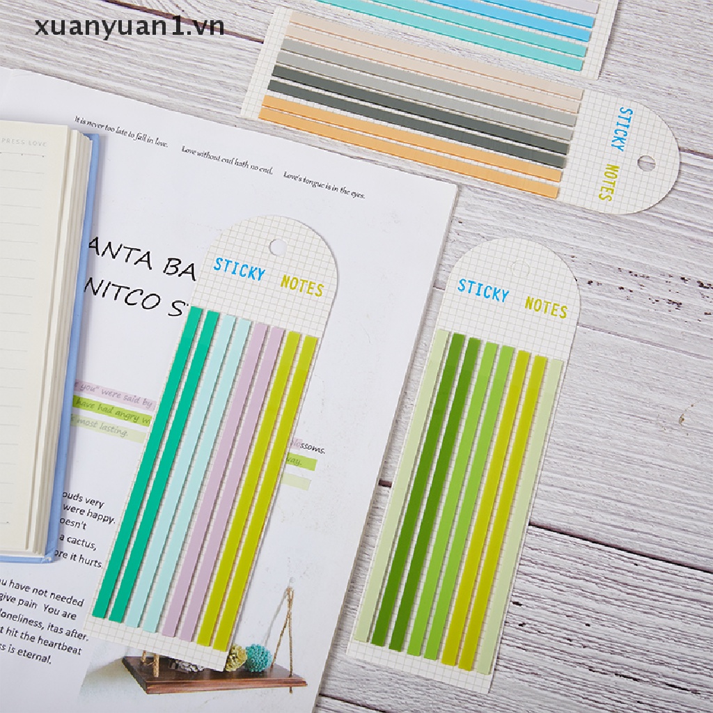 Set 160 Miếng Dán Ghi Chú Màu Macaron Trong Suốt Siêu Mỏng Tiện Dụng