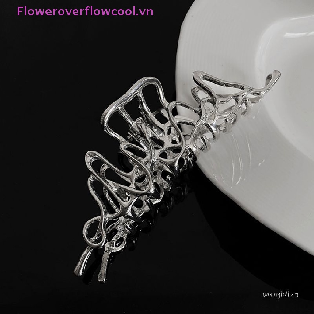 Kẹp Tóc Càng Cua Lớn Bằng Kim Loại Bất Đối Xứng Cá Tính