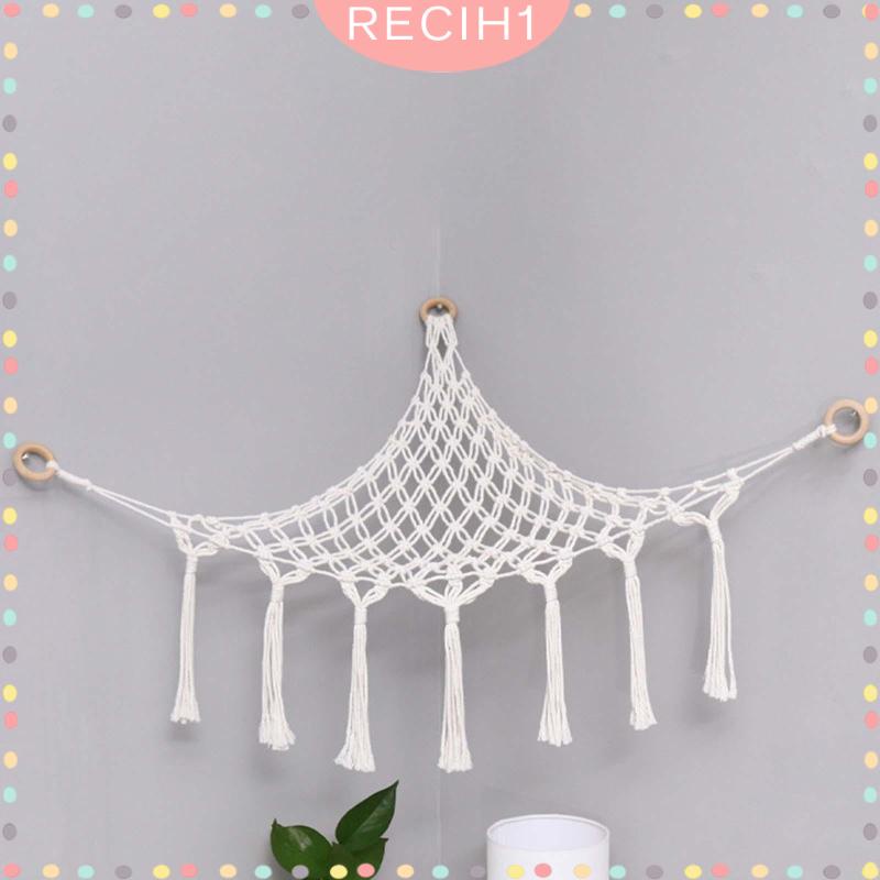 Võng Treo Tam Giác Nhồi Bông Phong Cách Boho Macrame Độc Đáo Trang Trí Nhà Cửa