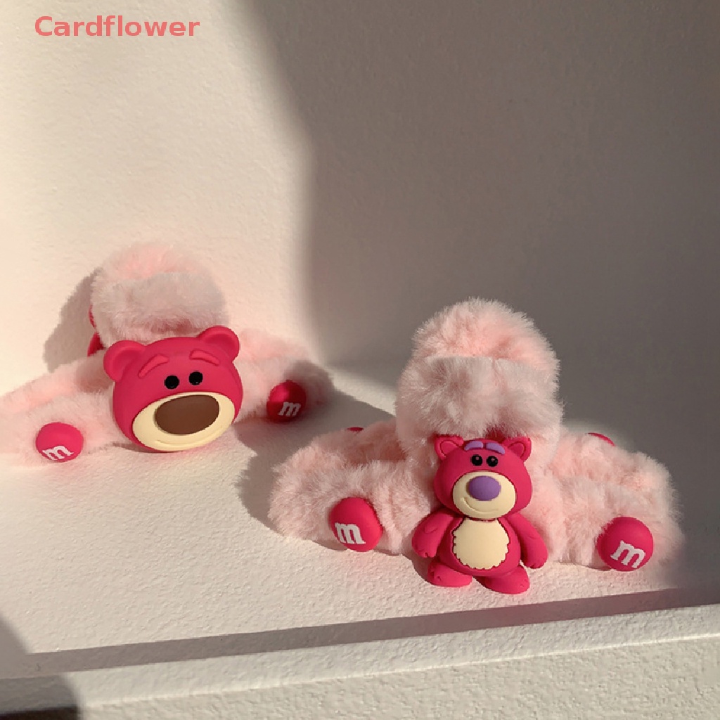 < Cardflower > Kẹp Tóc Hoạt Hình Gấu Dâu Tây Ba Chiều Dễ Thương Trang Điểm Mặt Cho Nữ Và Bé Gái Mới