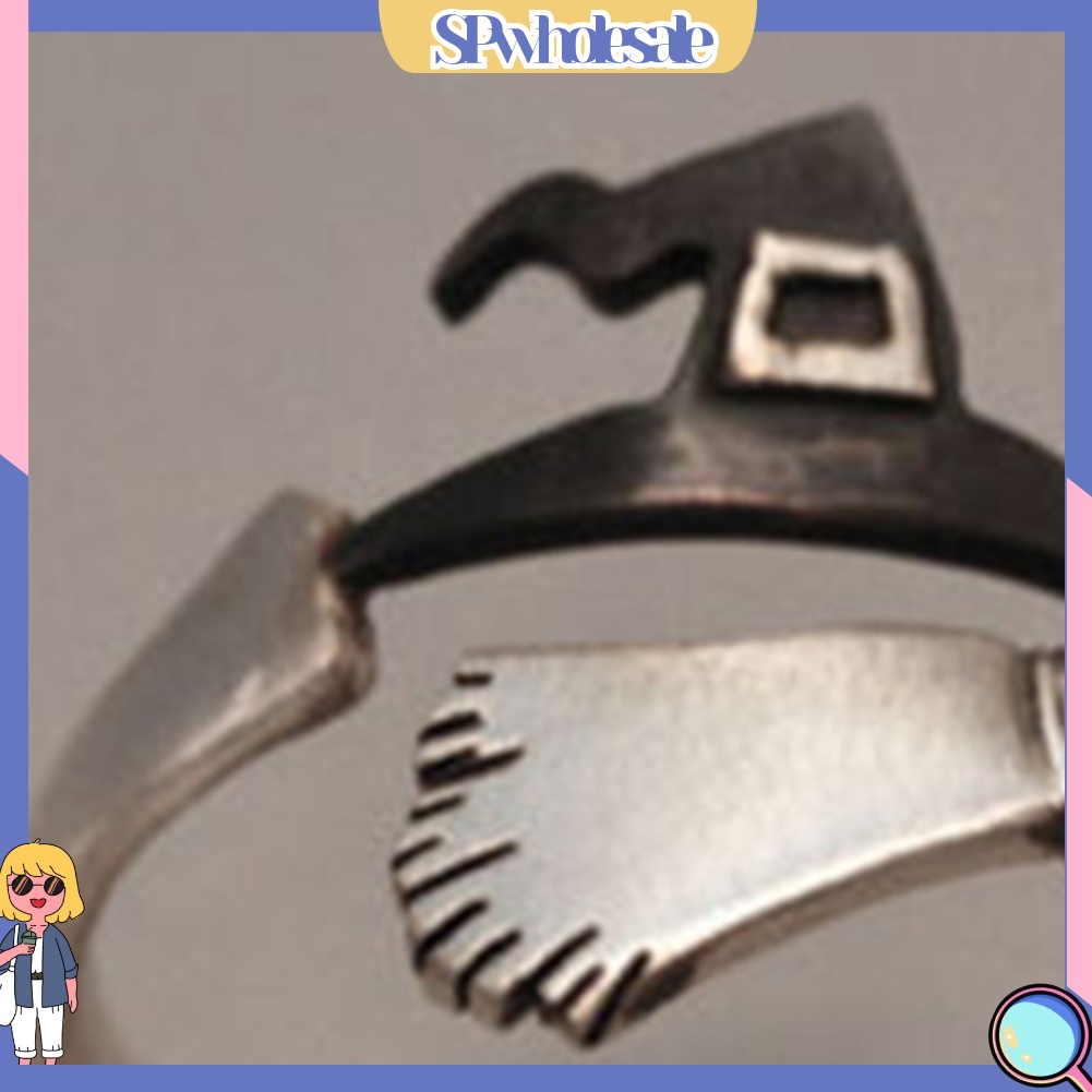 <SPwholesale> Nhẫn Dạng Hở Hình Nón Phù Thủy Có Thể Điều Chỉnh Được Dùng Làm Quà Tặng Trang Sức Cho Nữ Dịp Halloween >