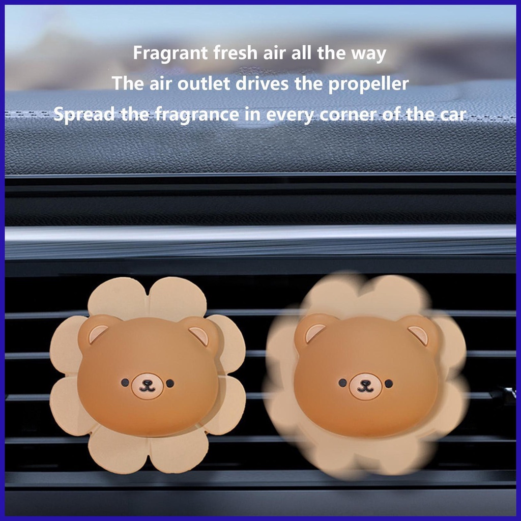 Kẹp Làm Mát Không Khí Xe Hơi Hình Chú Gấu Dễ Thương Lâu Trôi