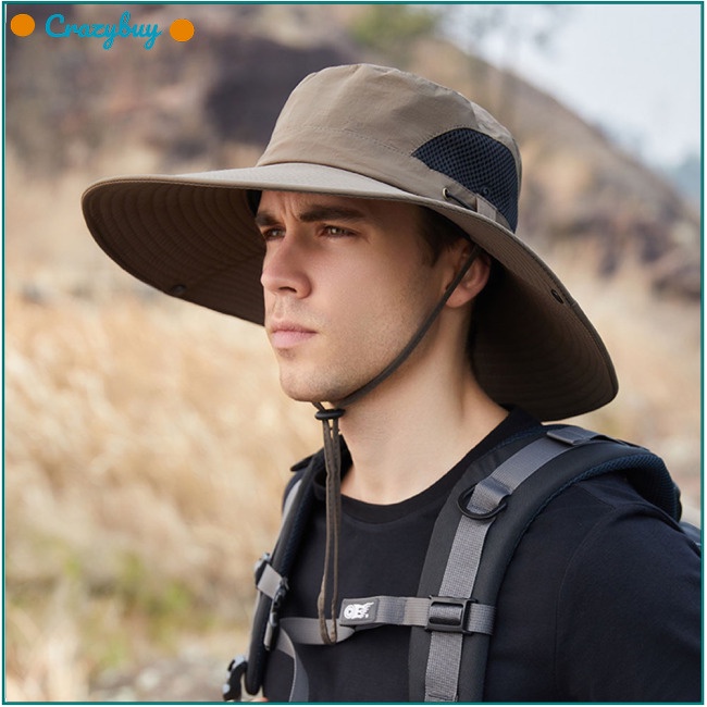 Mũ Tai Bèo Chống Nắng Vành Rộng Thời Trang Mùa Hè Cho Nam Khi Đạp Xe / Leo Núi