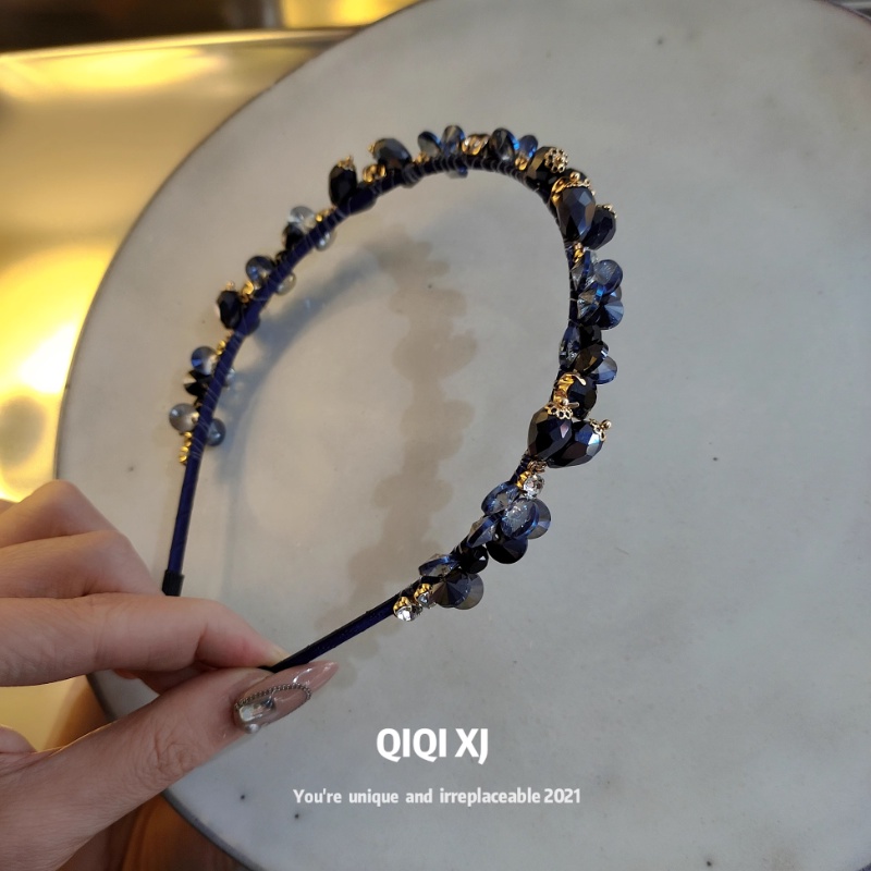 Kẹp Tóc Đính Đá Pha Lê Phong Cách Retro Hàn Quốc Cho Nữ