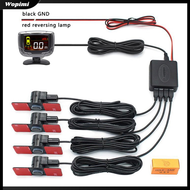 Mf Bộ Cảm Biến Đỗ Xe Màn Hình Lcd 4 Đầu Dò 80db