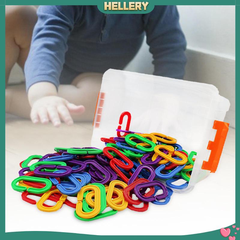 [HelleryVN] Set 150 Mối Nối C Có Thể Thay Đổi Màu Sắc Cầu Vồng Cho Trẻ Mẫu Giáo