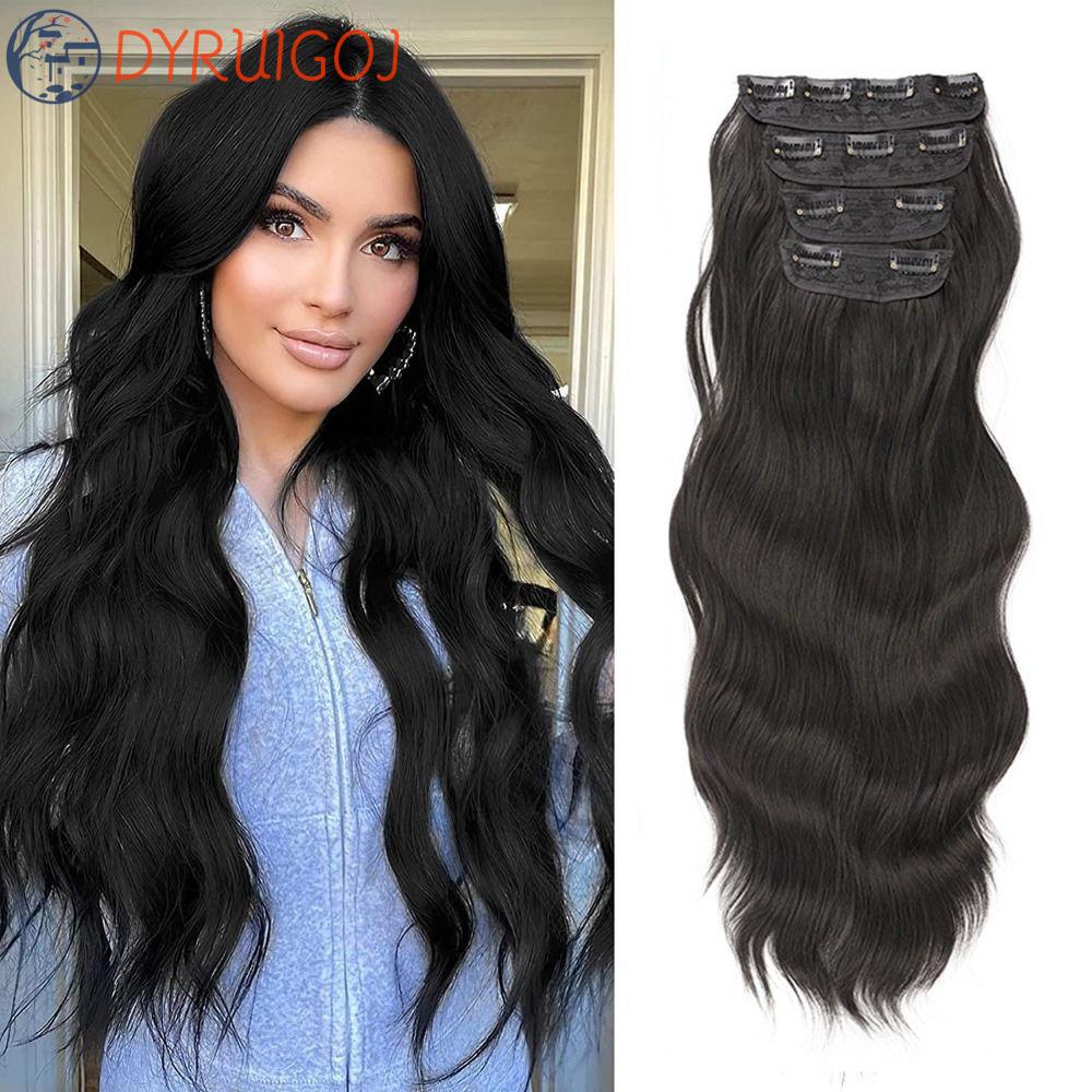 Tóc Giả Xoăn Dài Bồng Bềnh Màu Đen Chất Lượng Cao Cho Nữ