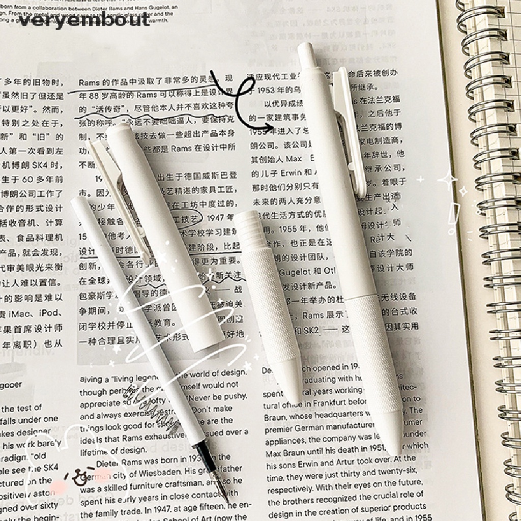 Set 6 Bút Bi Mực Đen Ngòi 0.5mm