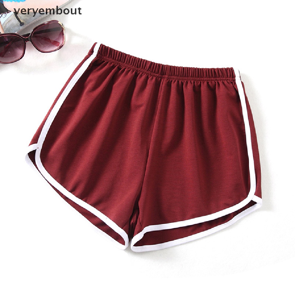 Quần Short Thể Thao Mùa Hè Màu Kẹo Ngọt Lưng Thun Co Giãn Phong Cách Thể Thao Mới Cho Nữ