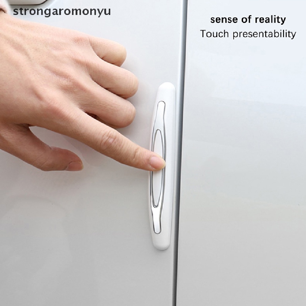 Bộ 4 Dải Dán Viền Cửa Xe Hơi Trang Trí Bảo Vệ Chống Va Chạm