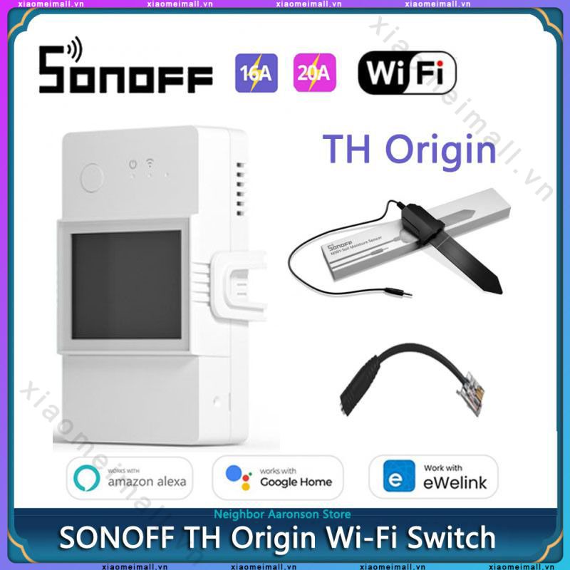 Sonoff TH Elite Công Tắc Cảm Biến Nhiệt Độ / Độ Ẩm Điều Khiển Từ Xa Thông Minh Bằng wifi Chuyên Dụng Cho alexa google home (Xiaomeimall)