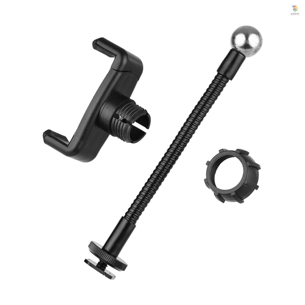 Giá Đỡ Kẹp Điện Thoại Có Thể Gập Lại Với Ngàm Gắn Đèn LED Cho iPhone Android