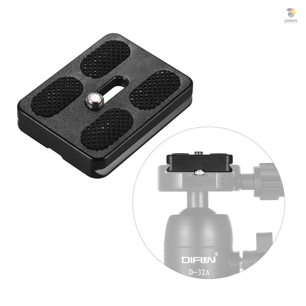 Tấm Tháo Lắp Nhanh Bằng Hợp Kim Nhôm Kích Thước 50 * 38mm D-50T QR Với Vít 1 / 4 Inch Cho Arca Swiss Benro Monopod Tripod Ball