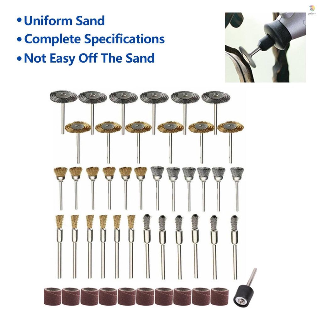 Set 47 Chổi Đánh Bóng Sợi Thép Đồng Thau Chất Lượng Cao