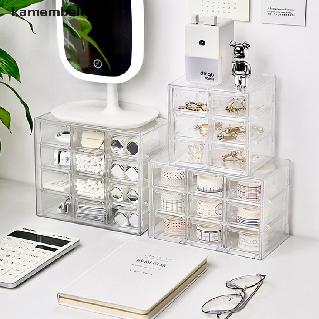 Hộp Ngăn Kéo Mini Bằng Nhựa Để Bàn Đựng Đồ Tiện Dụng