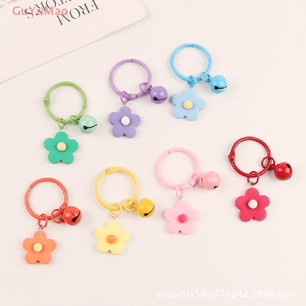 1 Móc Khóa Resin Thủ Công Hình Hoa Hoạt Hình Nhiều Màu Dễ Thương PRTA