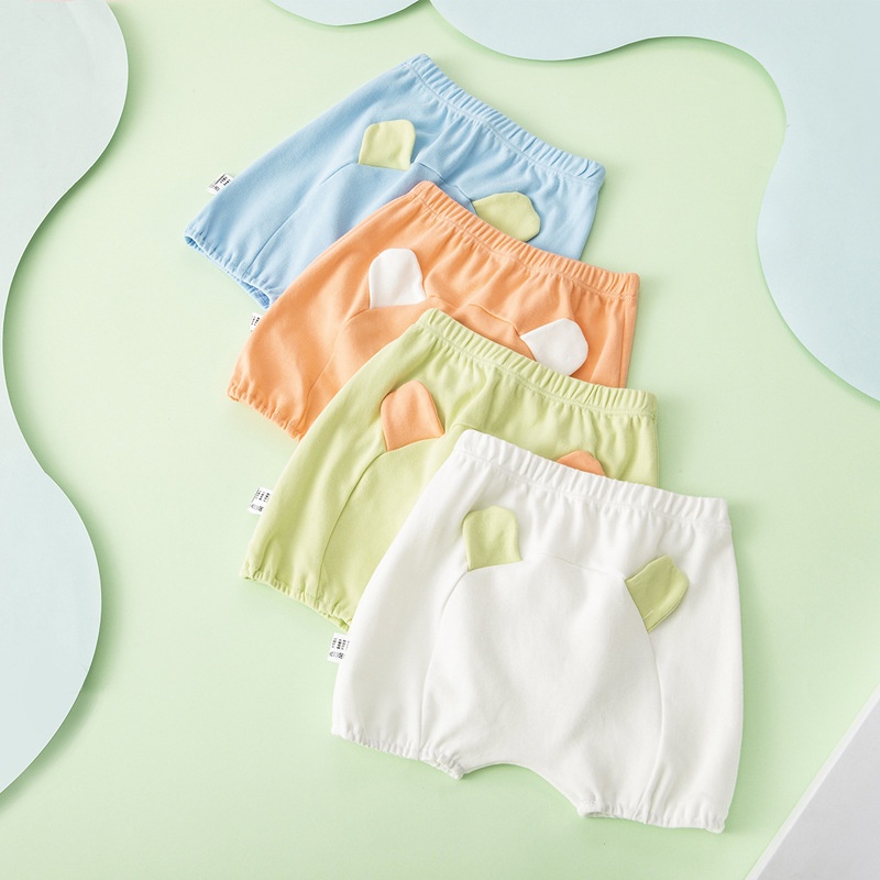Quần Short Cotton Mềm Mại Thoáng Khí In Họa Tiết Hoạt Hình Đáng Yêu Cho Bé 0-5 Tuổi