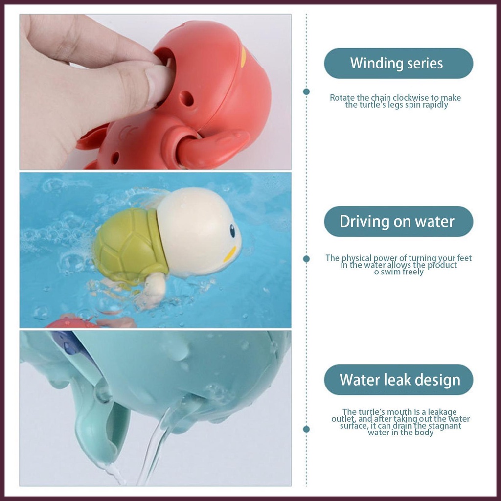 Đồ Chơi Bồn Tắm Lên Dây Cót Hình Động Vật Hoạt Hình Dễ Thương Cho Bé