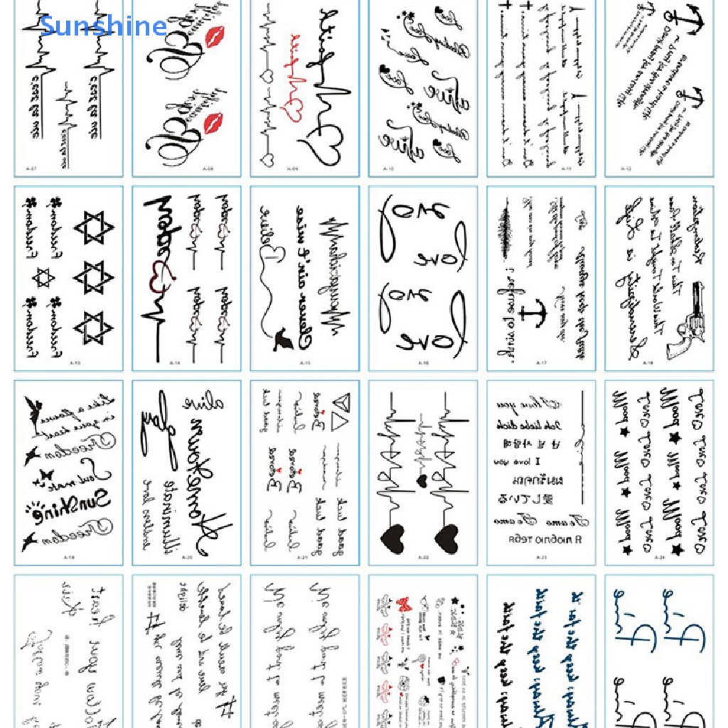 Set 30 Tấm Hình Xăm Dán Tạm Thời Chống Nước Độc Đáo