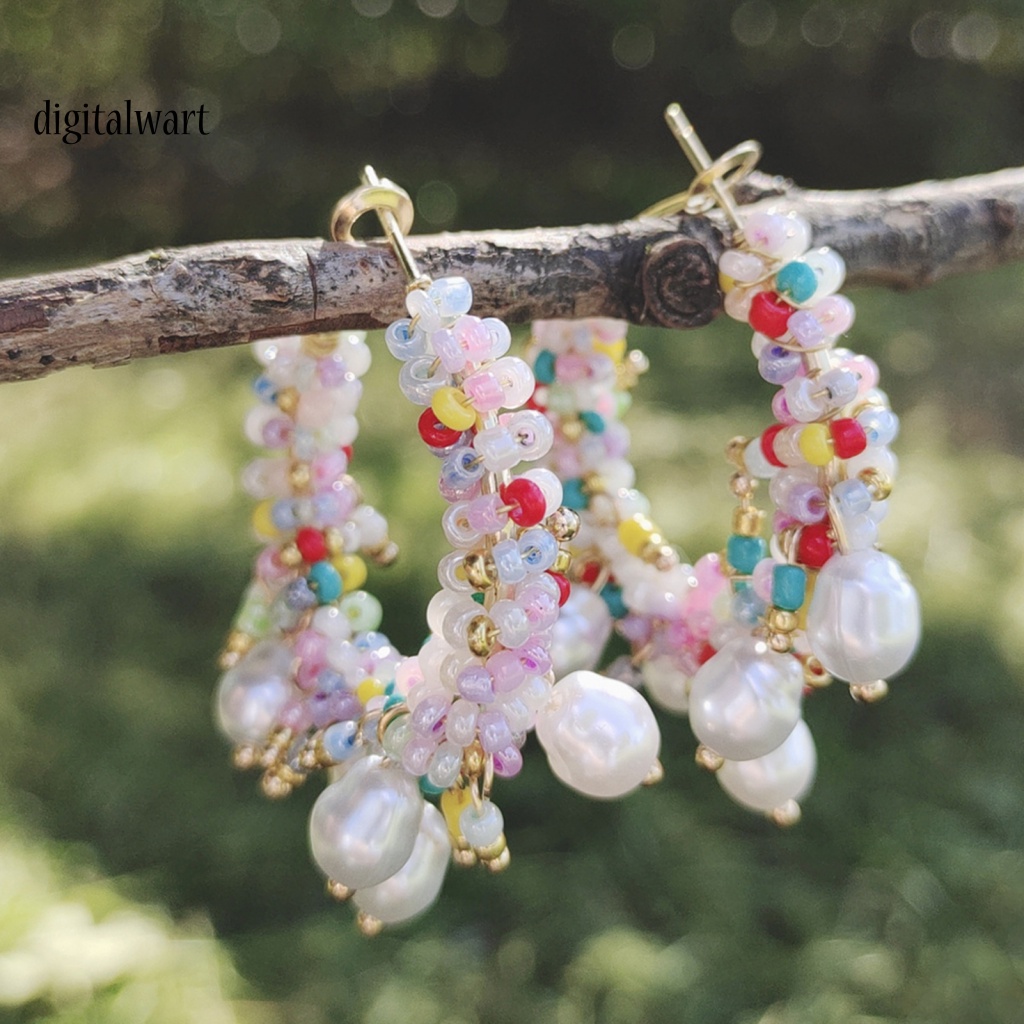 Kỹ Thuật Số| 1 Đôi Bông Tai Vòng Tròn Phong Cách Bohemia Tinh Tế Sang Trọng Cho Nữ