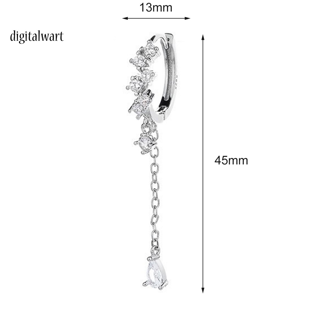 Kỹ Thuật Số| 1 Khuyên Tai Tua Rua Hình Giọt Nước Đính Đá Zircon Thời Trang Dự Tiệc Cưới