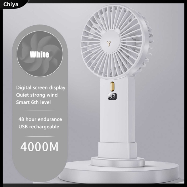 Quạt Mini Cầm Tay Màn Hình Led Sạc Cổng Usb Tiện Dụng Và Bền
