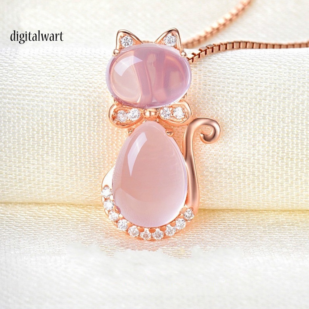 Kỹ Thuật Số| Vòng cổ HợP Kim HìNh MèO ĐíNh NgọC MắT MèO Xinh Xắ