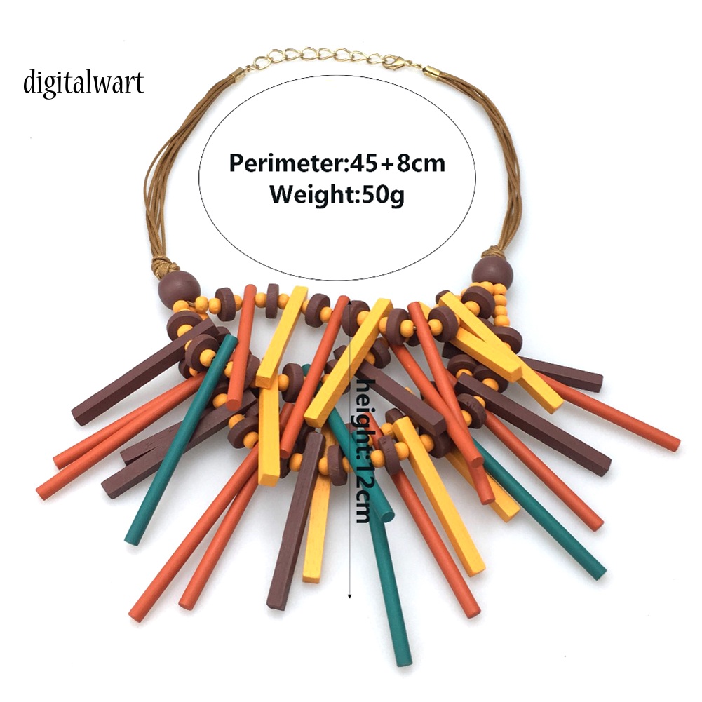 Kỹ Thuật Số| Vòng cổ Chuỗi Hạt Gỗ Châu Phi Thời Trang Cho Nữ