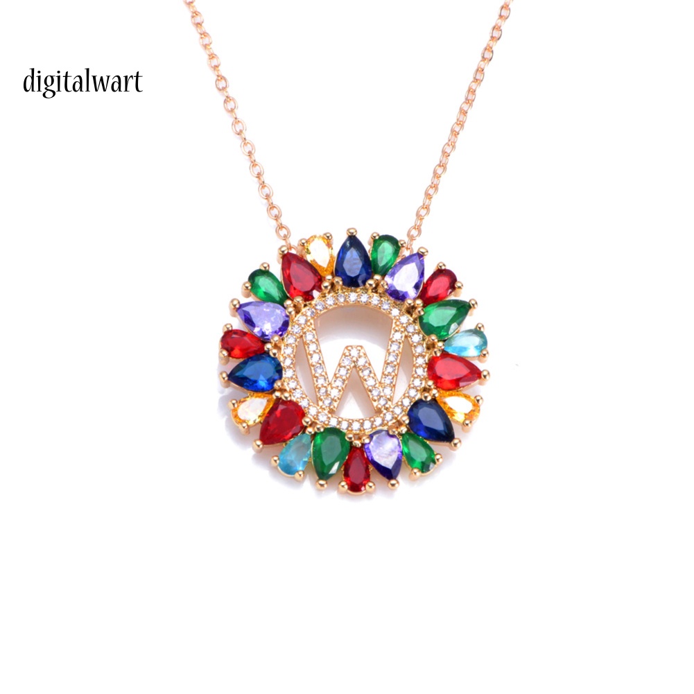 Kỹ Thuật Số| Vòng cổ HợP Kim ĐíNh Đá HìNh TròN MàU CầU VồNg