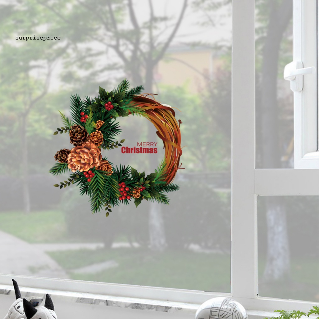 1 Bộ Sticker PVC Dán Tường Tự Dính Họa Tiết Giáng Sinh Trang Trí Nhà Cửa