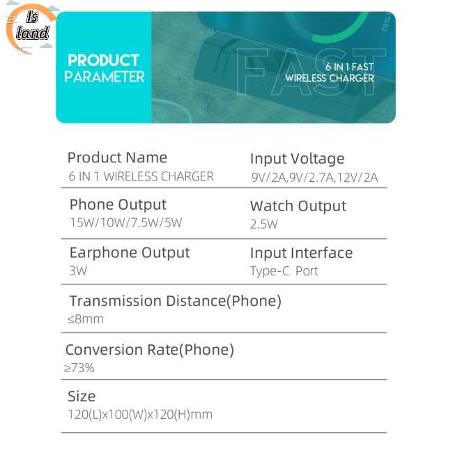 Đế Sạc Nhanh Không Dây 3 Trong 1 15w Cho Điện Thoại Ios / Đồng Hồ / Tai Nghe