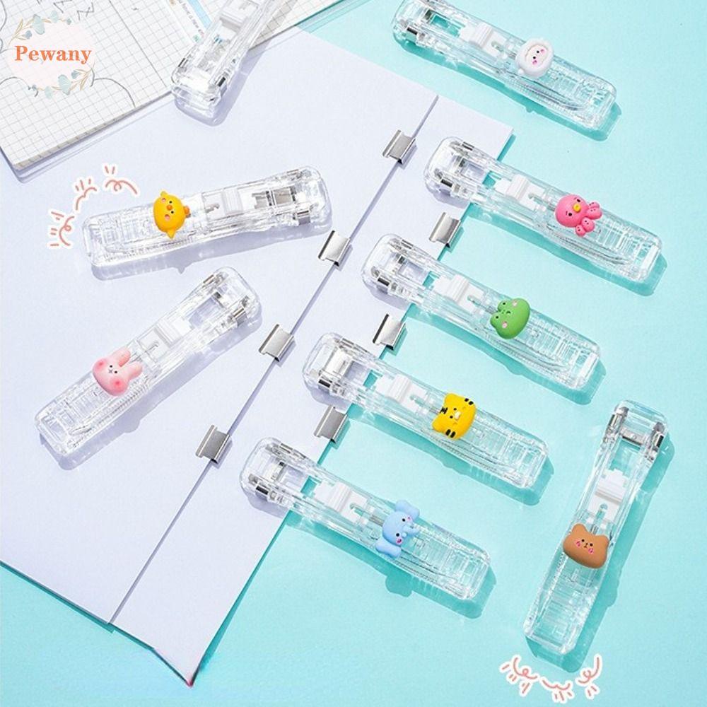 Kẹp Bấm Lỗ Giấy Bằng Kim Loại Trong Suốt Hình Động Vật Tháo Rời Được Tiện Lợi Dành Cho Văn Phòng
