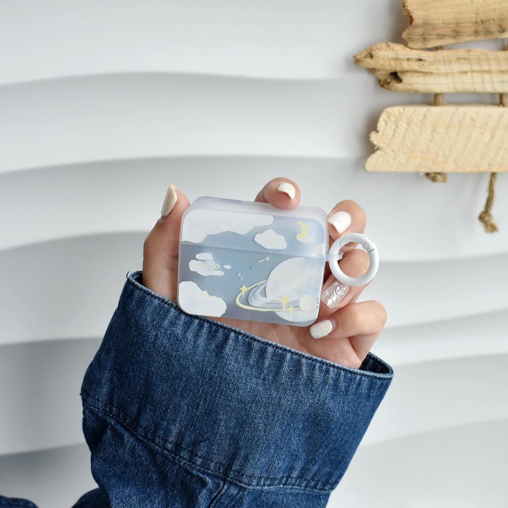 Vỏ Bảo Vệ Hộp Sạc Tai nghe không dây Airpods 1 2 GEN3 Pro2 2022 Bằng Silicon Tpu Mềm Hình Hành Tinh Sáng Tạo