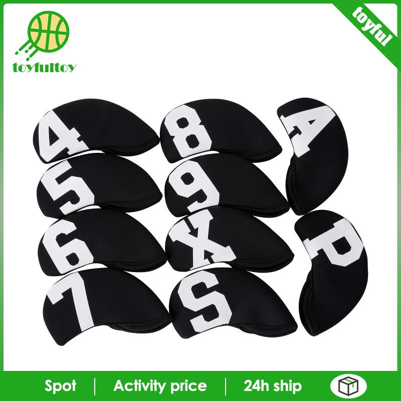 Set 10 Vỏ Bọc Bảo Vệ Đầu Gậy Đánh Golf Bằng Sắt Chuyên Dụng