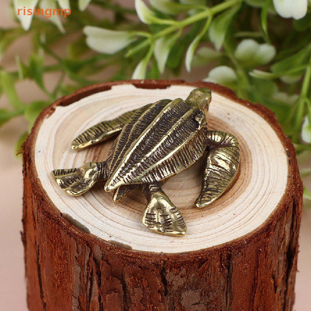 Đồ trang trí Rùa Biển Mini Bằng Đồng Thau Để Bàn Trang Trí