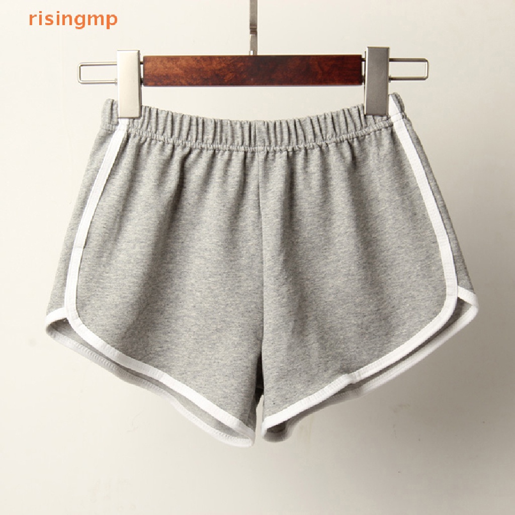 [risingmp] Quần Short Thể Thao Lưng Thun Co Giãn Màu Kẹo Thời Trang Mùa Hè Hàng Mới Dành Cho Bạn Nữ Mặc Khi Đi Biển