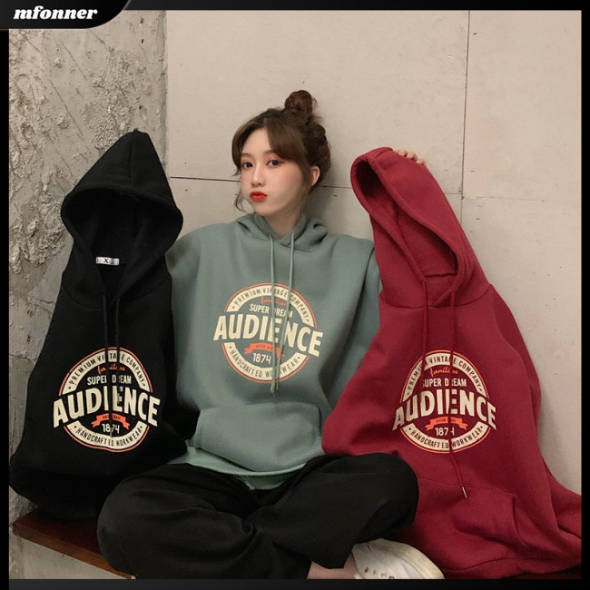 Áo Hoodie Dáng Chữ A Dài Tay Giữ Ấm Thời Trang