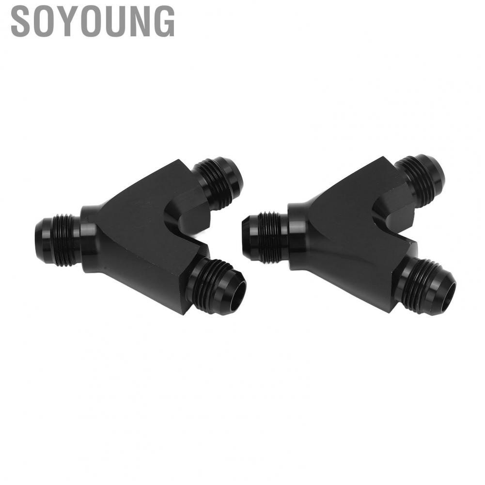 Soyoung Fitting Junction Coupler Adapter Less Flow Obstruction 10AN To Y Block Leakage Proof for Fuel System