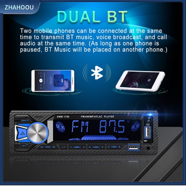 ☃Phụ Kiện Trang Trí Nhà Cửa Độc Đáo Sáng Tạo☃ Máy Nghe Nhạc Mp3 Bluetooth Không Dây Có Radio / Thẻ tf / Giao Diện usb Cho Xe Hơi