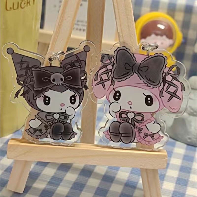 Móc Khóa Mèo Kitty Cơ Bắp Diablo Sanrio Lolita Mặt Dây Chuyền Túi Đi Học Cho Cặp Đôi Bạn Gái Kuromi Dễ Thương-Rosser2