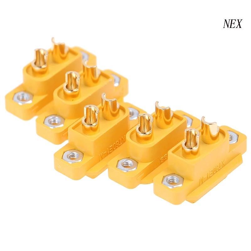 Bộ 5 Phích Cắm Bắp Chuối XT60E1-M XT60E1-M XT60 Chuyên Dụng Cho Máy Bay Trực Thăng Điều Khiển Từ Xa