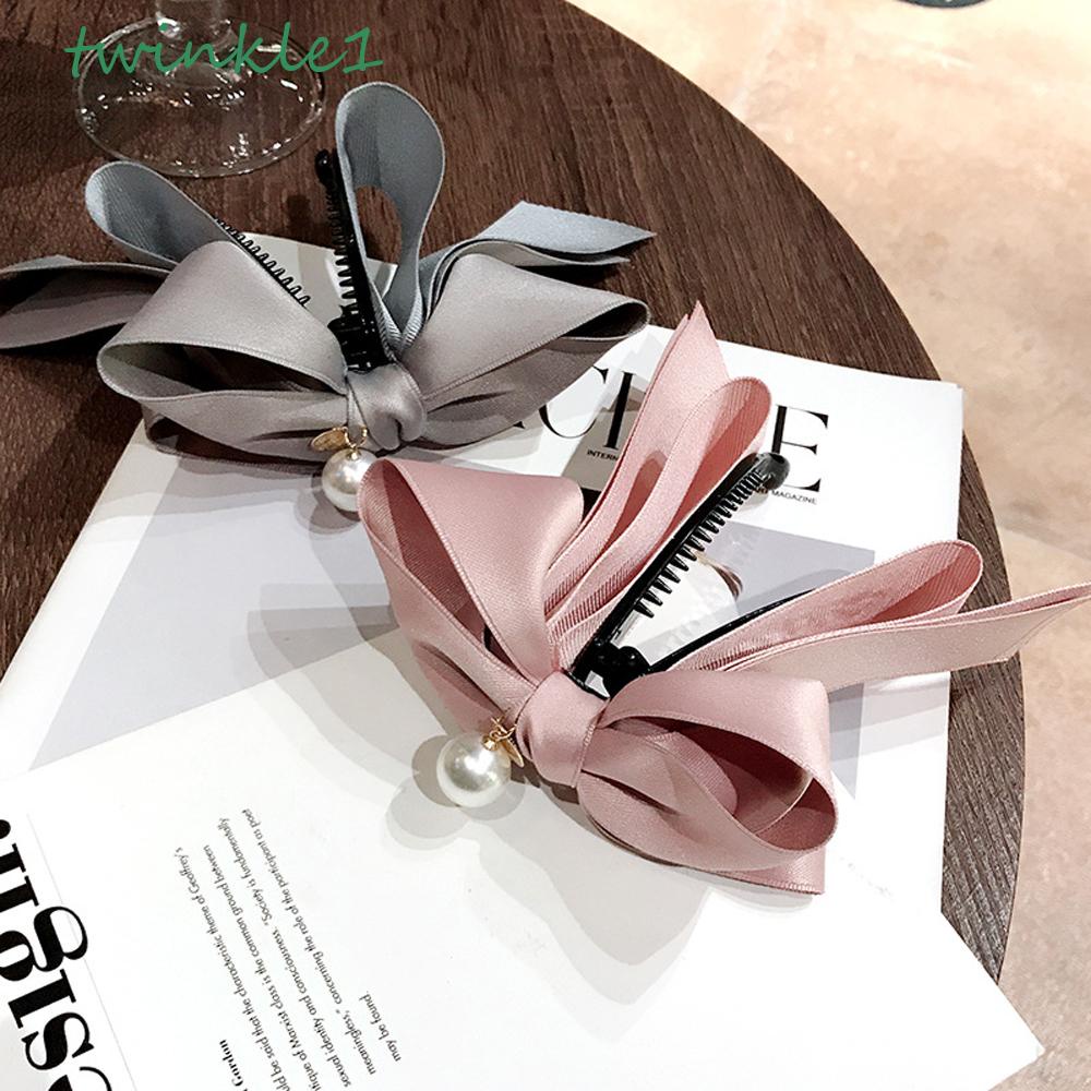 Kẹp Tóc Đuôi Ngựa Màu Trơn Phong Cách Hàn Quốc Ngọt Ngào Cho Nữ Giá Đỡ