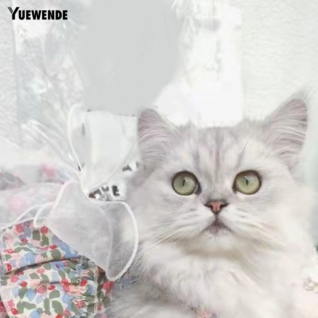 Đầm Hai Dây Đính Nơ Thoáng Khí Thoải Mái Thời Trang Mùa Hè Cho Cún Cưng