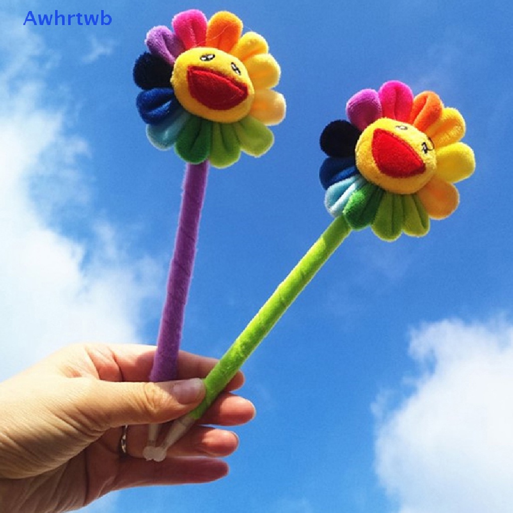 Awhrtwb Bút Mực Gel Hình Hoa Hướng Dương Màu Đen Phiên Bản Hàn Quốc Dễ Thương Vui Nhộn Dành Cho Học Sinh / Văn Phòng
