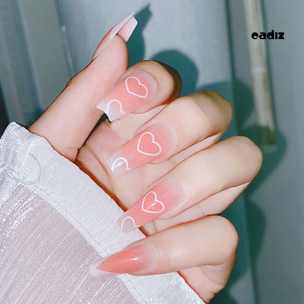 Hộp 24 Móng Tay Giả Hình Chữ T Bằng Nhựa ABS Có Thể Tháo Rời