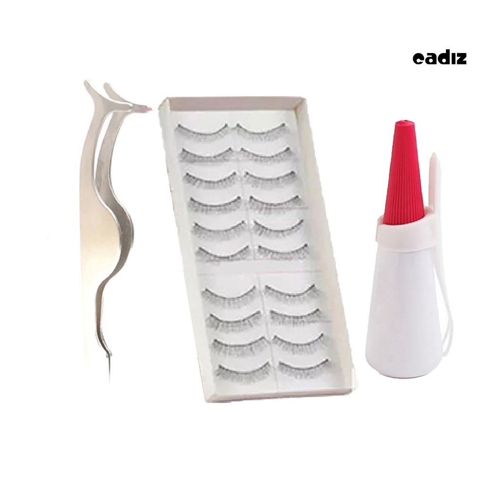 Set 10 Cặp Lông Mi Giả Mỏng Kiểu Dáng Đơn Giản Cho Văn Phòng