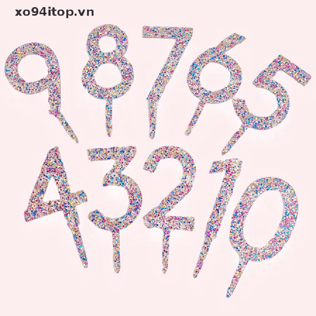 Chữ Số Từ 0-9 Trang Trí Bánh Kem Sinh Nhật