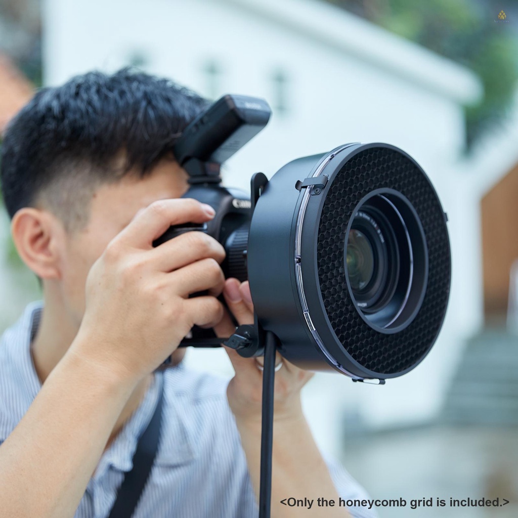 (fygavn) Godox R200-HC30 30° Phụ Kiện Kim Loại Hình Tổ Ong Gắn Đèn Flash Máy Ảnh Godox R200